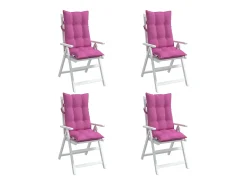Online Clicnbuy Cojines para silla con respaldo alto 4 unidades tela Oxford Rosa