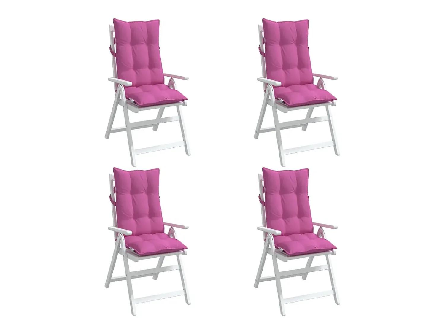 Online Clicnbuy Cojines para silla con respaldo alto 4 unidades tela Oxford Rosa