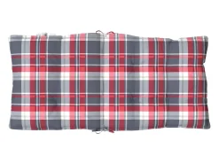 Cojines para silla respaldo bajo 4 unidades tela Oxford cuadros rojo