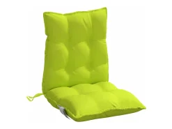 Clicnbuy Ropa De Casa^Cojines para silla respaldo bajo 6 unidades tela Oxford brillo Verde