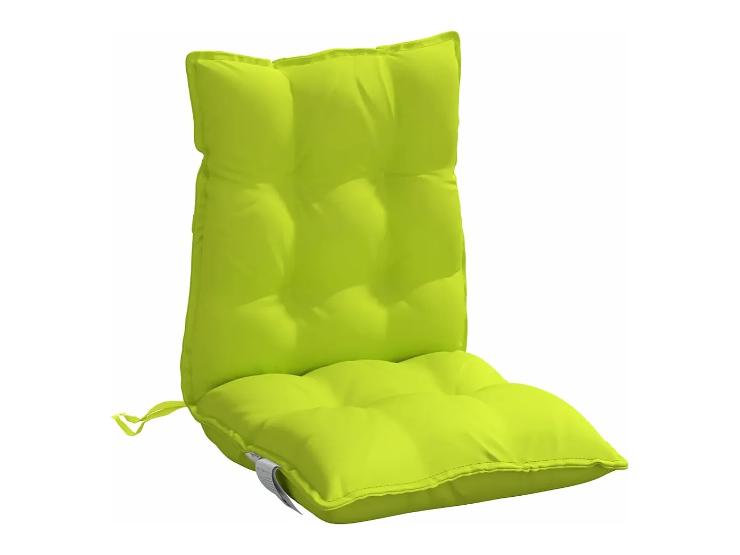 Clicnbuy Ropa De Casa^Cojines para silla respaldo bajo 6 unidades tela Oxford brillo Verde