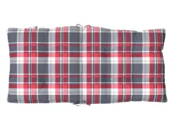 Clicnbuy Ropa De Casa^Cojines para silla respaldo bajo 6 unidades tela Oxford cuadros rojo Multicolor