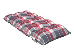Clicnbuy Ropa De Casa^Cojines para silla respaldo bajo 6 unidades tela Oxford cuadros rojo Multicolor