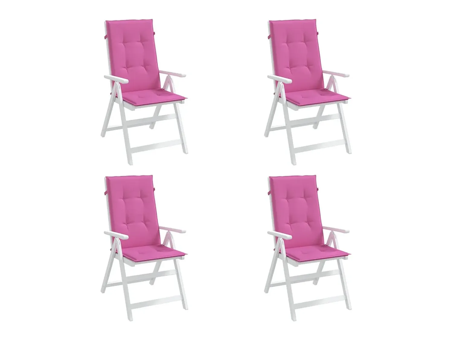Clicnbuy Ropa De Casa^Cojines para sillas con respaldo alto 4 unidades tela Rosa