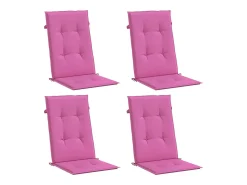 Clicnbuy Ropa De Casa^Cojines para sillas con respaldo alto 4 unidades tela Rosa
