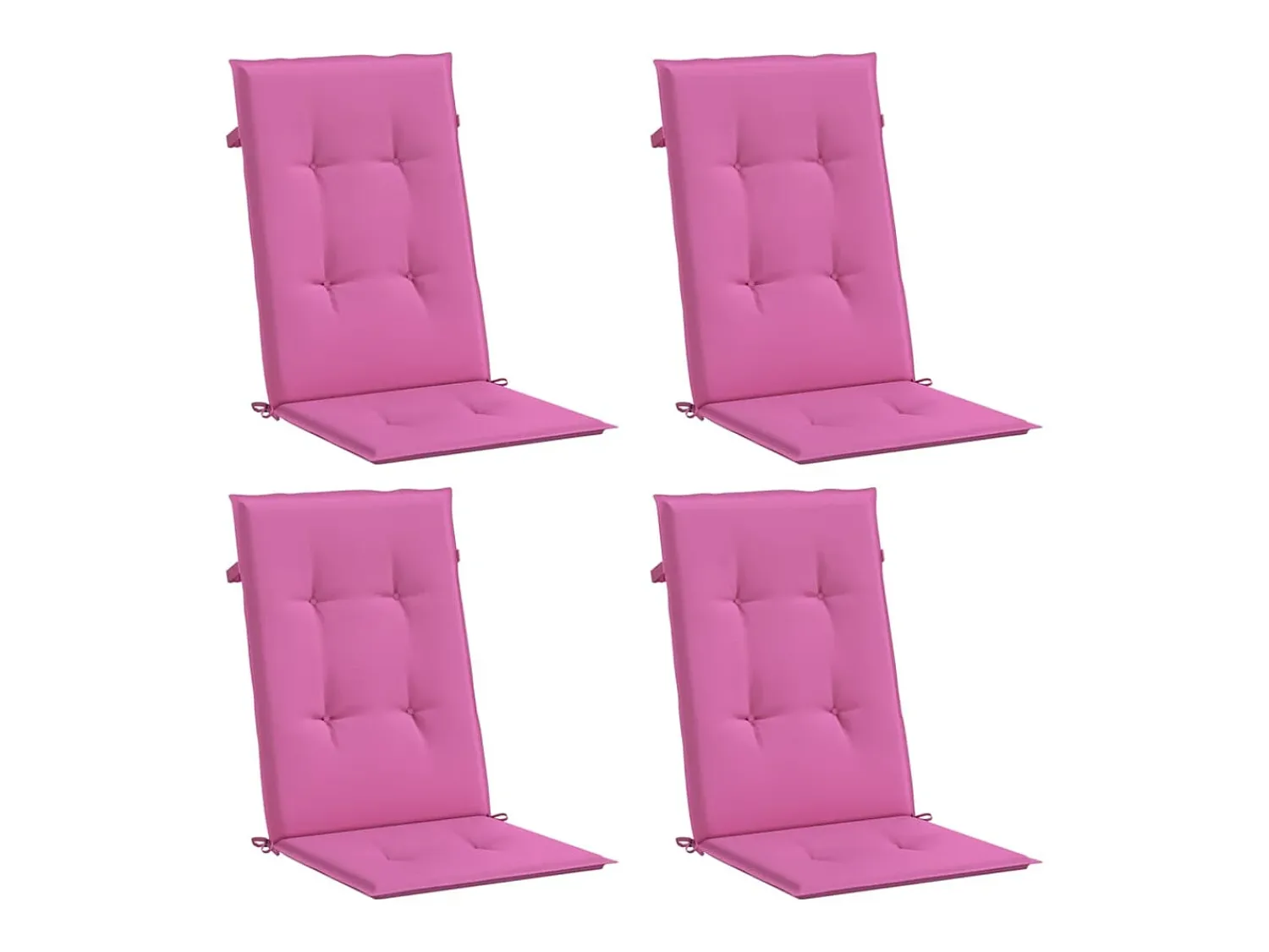 Clicnbuy Ropa De Casa^Cojines para sillas con respaldo alto 4 unidades tela Rosa