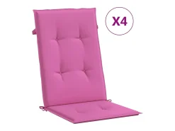 Clicnbuy Ropa De Casa^Cojines para sillas con respaldo alto 4 unidades tela Rosa