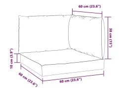 Clicnbuy Ropa De Casa^Cojines para sofá de palets 3 unidades tela melange Azul