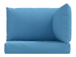 Clicnbuy Ropa De Casa^Cojines para sofá de palets 3 unidades tela melange Azul