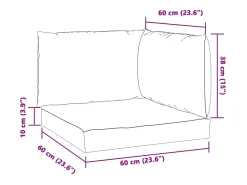 Clicnbuy Ropa De Casa^Cojines para sofá de palets 3 unidades tela melange Beige