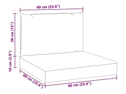 Clicnbuy Ropa De Casa^Cojines para sofá de palets 2 unidades tela melange Gris antracita