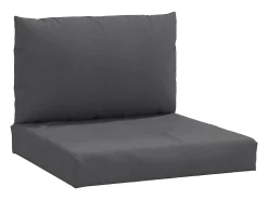 Clicnbuy Ropa De Casa^Cojines para sofá de palets 2 unidades tela melange Gris antracita