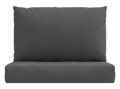 Clicnbuy Ropa De Casa^Cojines para sofá de palets 2 unidades tela melange Gris antracita