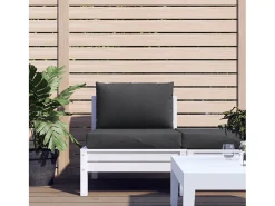 Clicnbuy Ropa De Casa^Cojines para sofá de palets 2 unidades tela melange Gris antracita