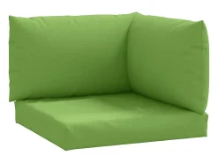 Clicnbuy Ropa De Casa^Cojines para sofá de palets 3 unidades tela melange Verde
