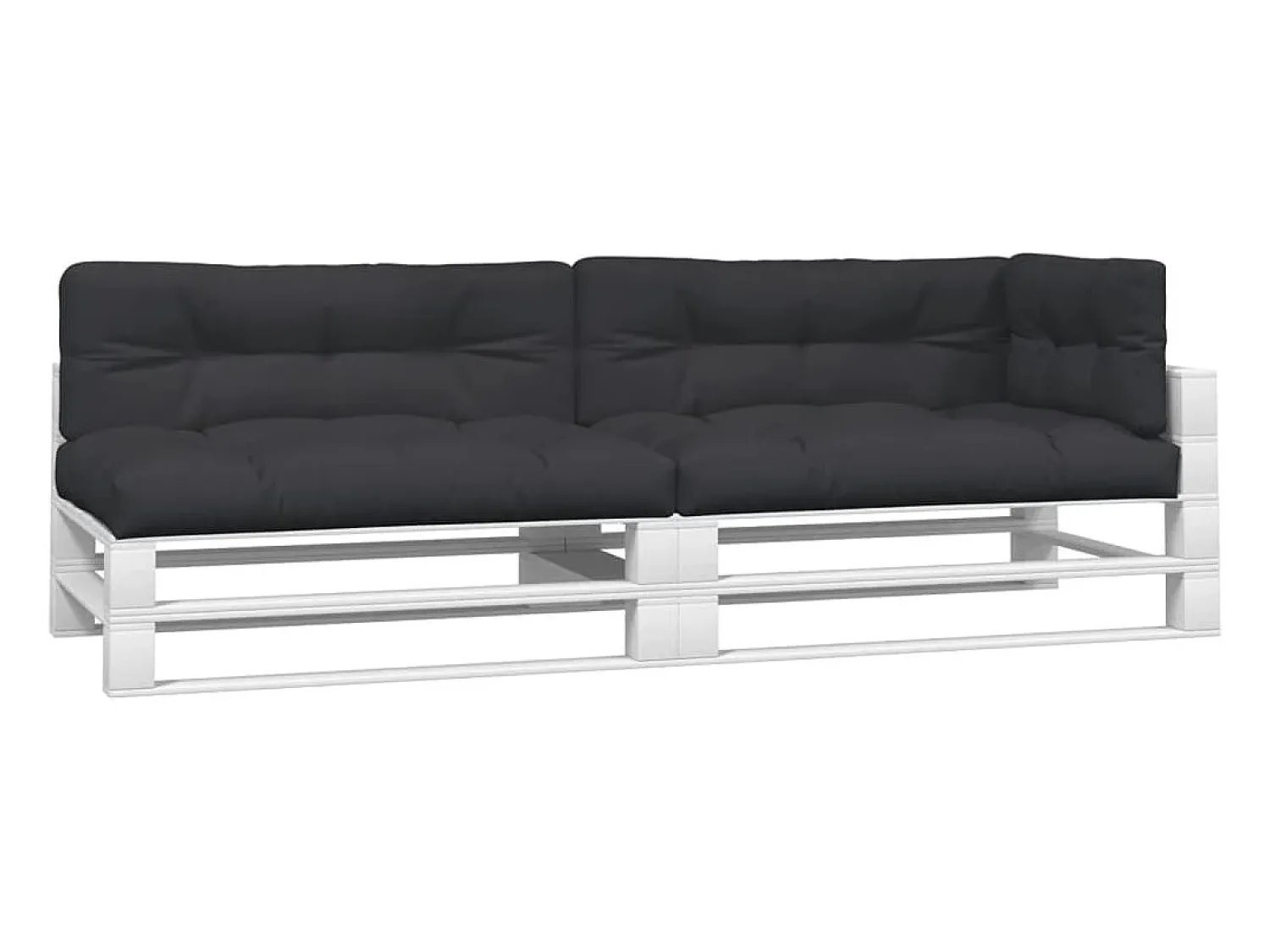 Online Clicnbuy Cojines para sofá de palets 5 unidades tela Negro