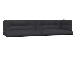 Online Clicnbuy Cojines para sofá de palets 5 unidades tela Negro