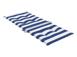 Cojines para sofá de palés 4 unidades tela azul y blanco a rayas