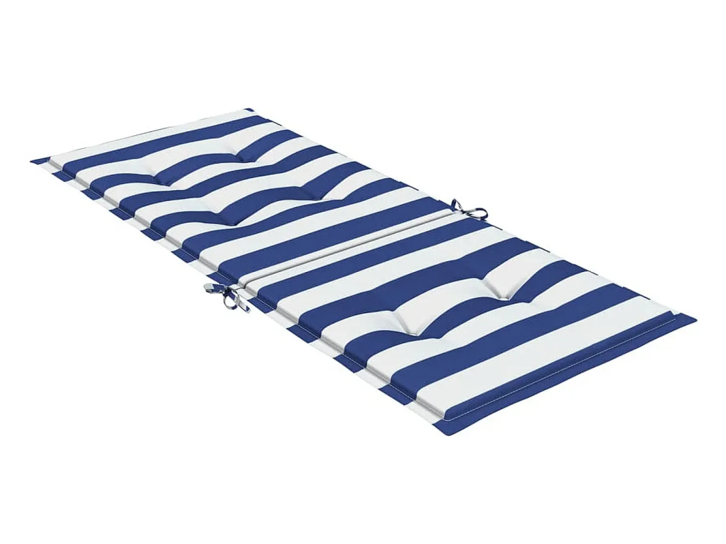 Cojines para sofá de palés 4 unidades tela azul y blanco a rayas