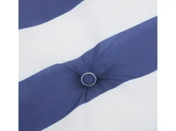 Cojines para sofá de palés 4 unidades tela azul y blanco a rayas