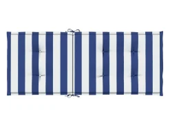 Cojines para sofá de palés 4 unidades tela azul y blanco a rayas