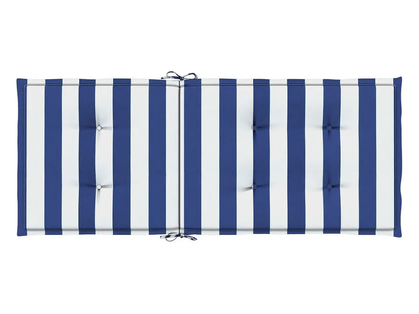 Cojines para sofá de palés 4 unidades tela azul y blanco a rayas