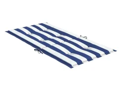 Clicnbuy Ropa De Casa^Cojines silla de respaldo bajo 2 unidades tela a rayas azul y blanco Multicolor
