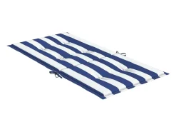 Clicnbuy Ropa De Casa^Cojines silla de respaldo bajo 6 unidades tela a rayas azul y blanco Multicolor