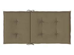 Clearance Clicnbuy Cojines silla respaldo bajo 6 ud tela taupe melange 100x50x4 cm Topo