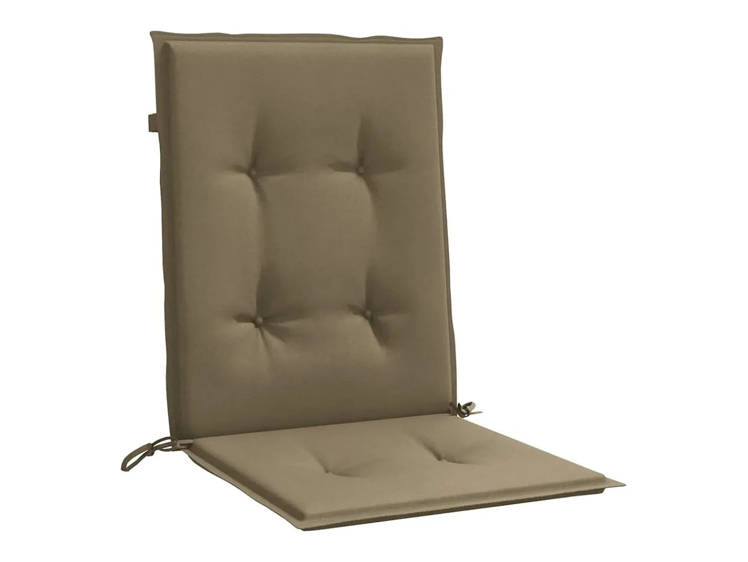 Clearance Clicnbuy Cojines silla respaldo bajo 6 ud tela taupe melange 100x50x4 cm Topo