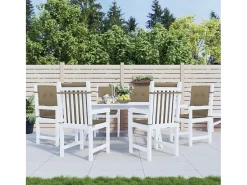 Clearance Clicnbuy Cojines silla respaldo bajo 6 ud tela taupe melange 100x50x4 cm Topo