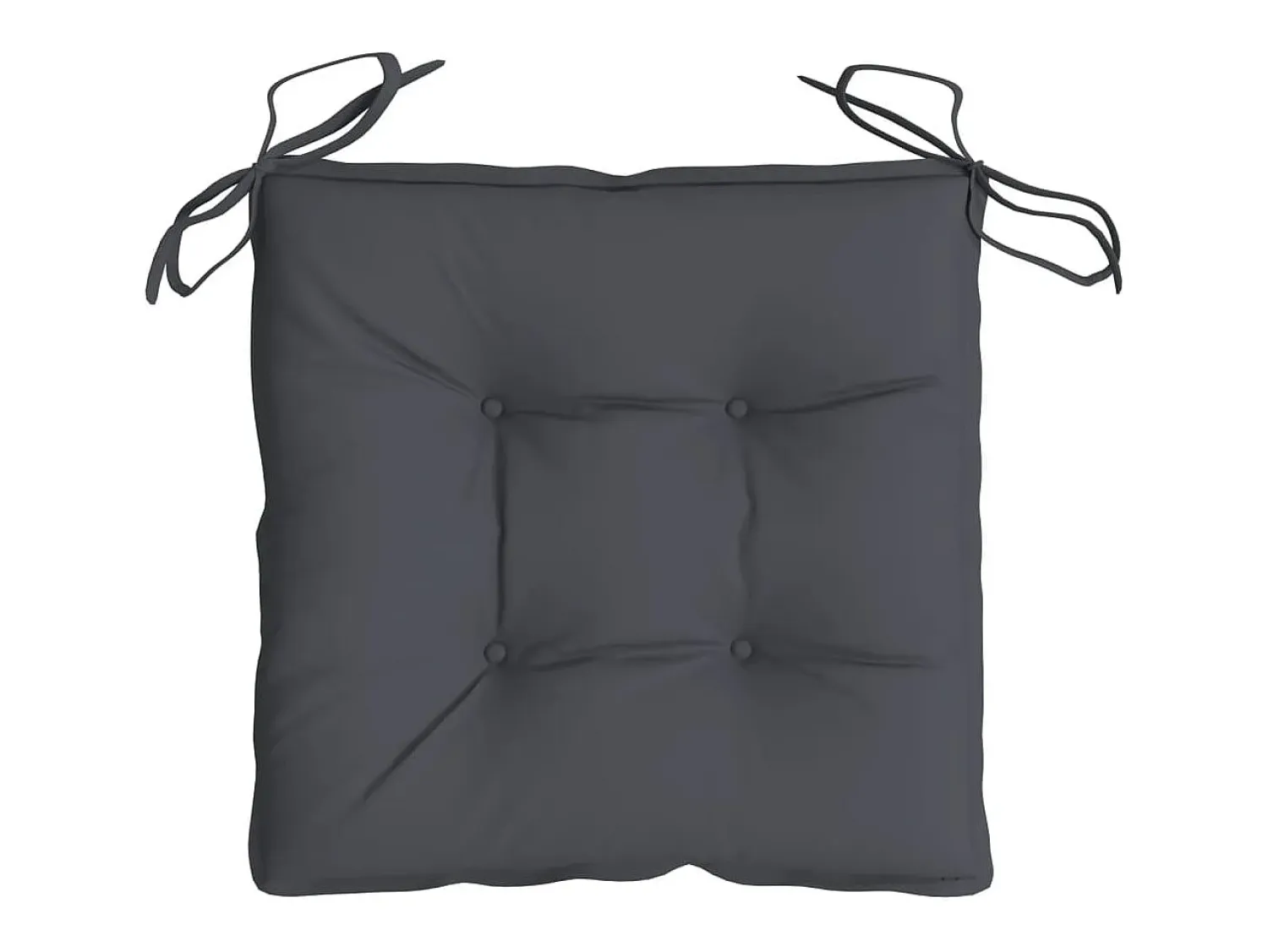 New Clicnbuy Cojines sillas de jardín 6 unidades tela Oxford antracita 50x50x7 cm Gris antracita