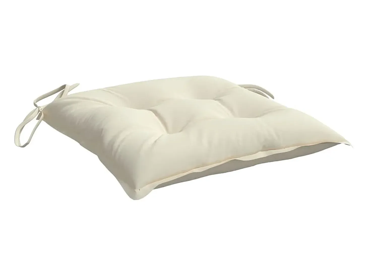 Cojines sillas de jardín 6 unidades tela Oxford crema 40x40x7 cm