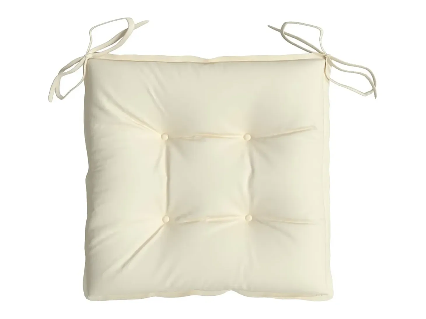 Cojines sillas de jardín 6 unidades tela Oxford crema 40x40x7 cm