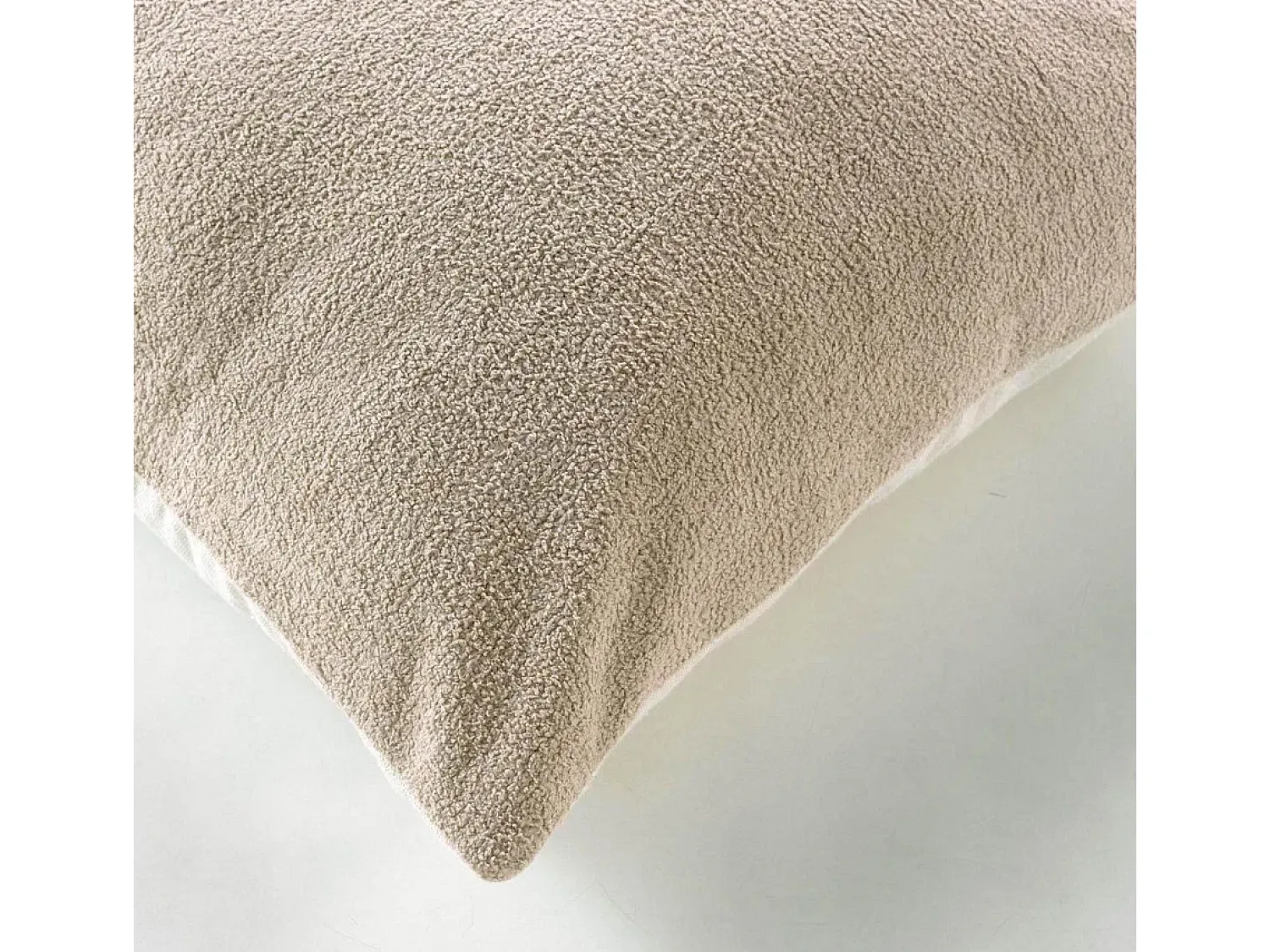 Clearance Douceur d'intérieur Cojín con efecto de bucle Beige