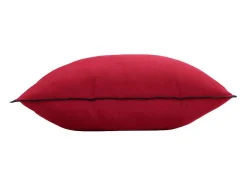 Douceur d'intérieur Ropa De Casa^Cojín con overlock de algodón reciclado Rojo