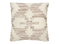 Cojín cruz étnica lana/algodón crema/beige 60x60x12 cm