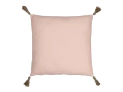Cojín cuadrado arcoíris de poliéster rosa de 40x40cm