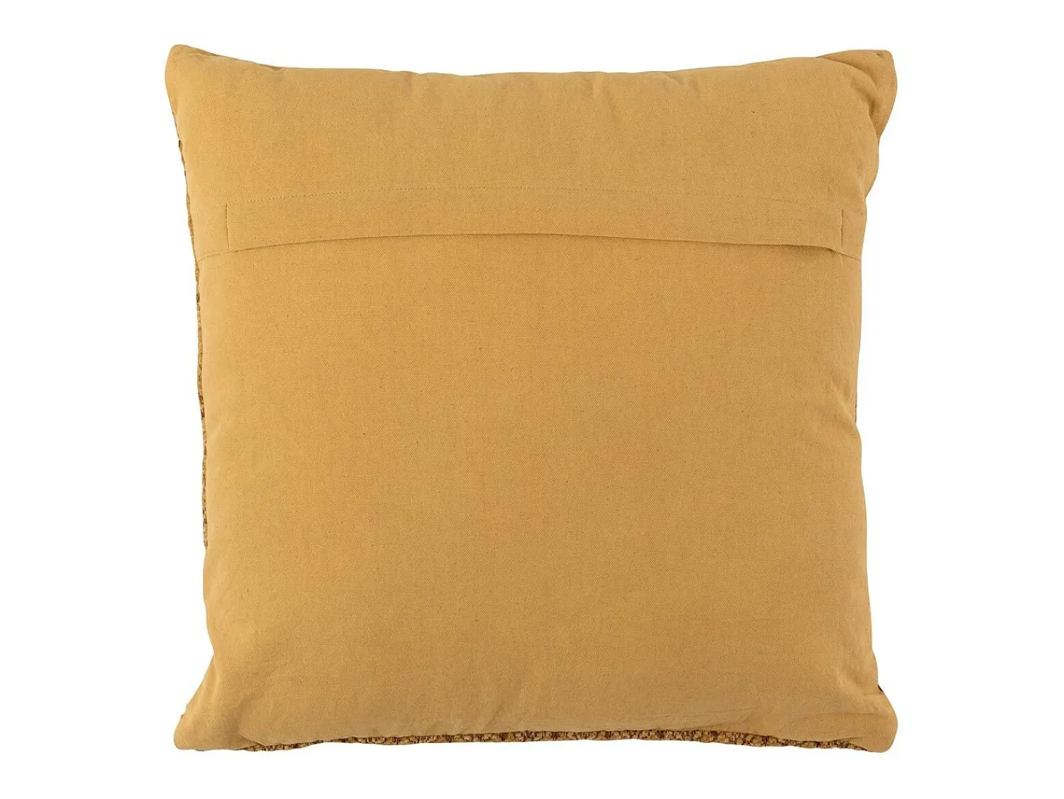 J-Line Ropa De Casa^Cojín cuadrado con estampado étnico de algodón ocre de 50x50cm - Cojín para exteriores Amarillo