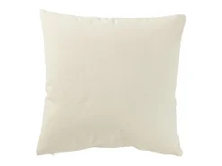 Cojín cuadrado de algodón beige 45x45x12 cm