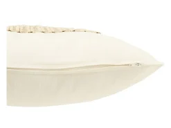 Cojín cuadrado de algodón beige 45x45x12 cm