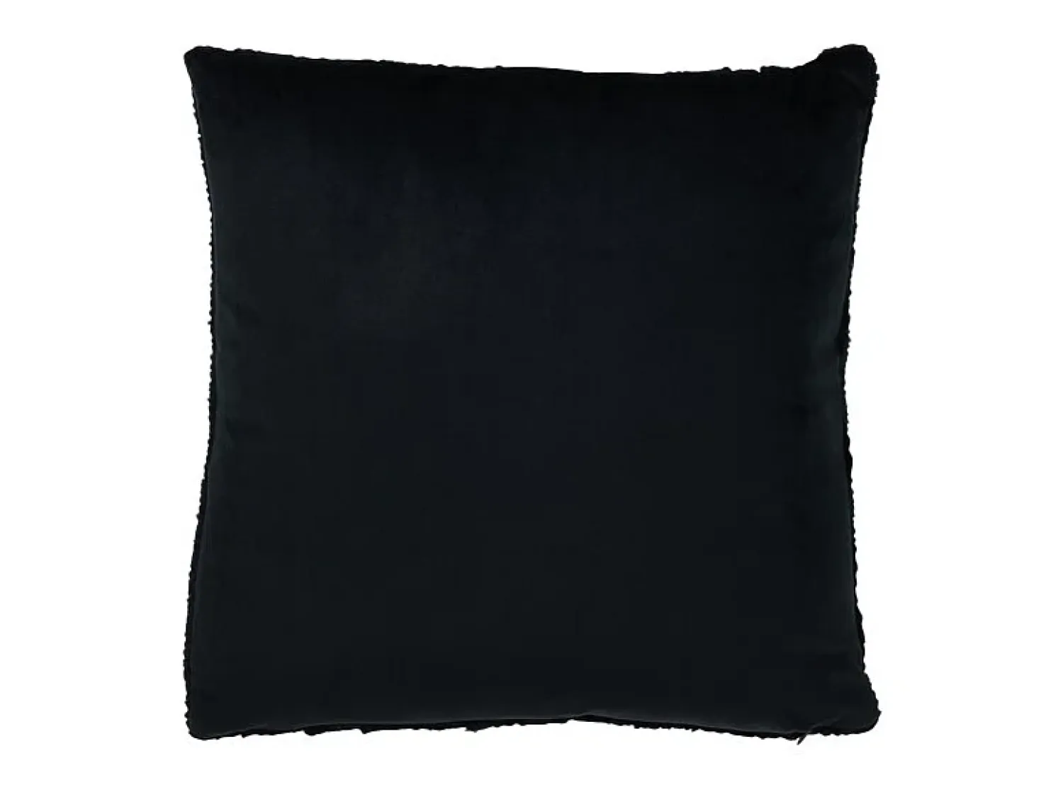 Online J-Line Cojín cuadrado de tela negra 45 x 45 x 10 cm Negro