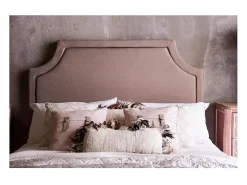 Outlet Les Tendances Cojín cuadrado Djamelia shabby chic de algodón y poliéster Rosa
