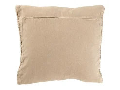 Cojín cuadrado en algodón beige 50x50x12 cm