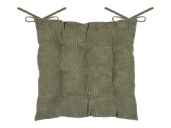 Clearance Cojín cuadrado para silla en pana 38 x 38 cm Verde