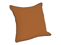 Soleil d'ocre Cojín de algodón lavado 40x40 cm SPIRIT bronze Amarillo