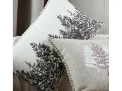 Ropa De Casa^Cojín de bosque estilo montaña en terciopelo de algodón impreso Marfil