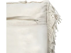 Sale Atmosphera Cojín de macramé con flecos Marfil