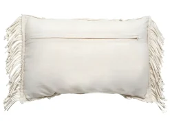 Sale Atmosphera Cojín de macramé con flecos Marfil