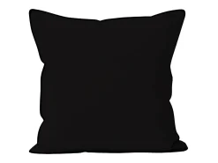 Cojín de microfibra lavado 60x60 cm BOHEME negro